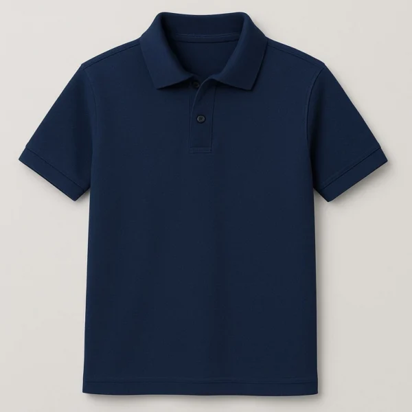 CHOMBA AZUL MARINO DE PIQUE