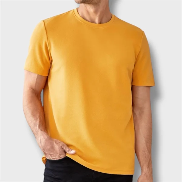 REMERA AMARILLA ALGODÓN PEINADO 24.1