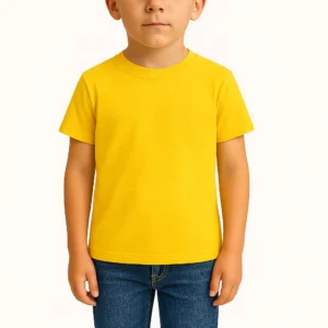 REMERA AMARILLA DE NIÑO ALGODÓN PEINADO