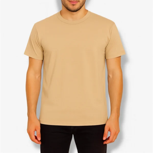 REMERA BEIGE FUERTE ALGODÓN PEINADO