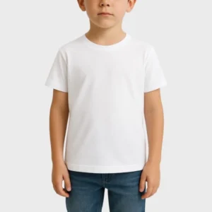 REMERA BLANCA DE NIÑO ALGODÓN PEINADO 24.1