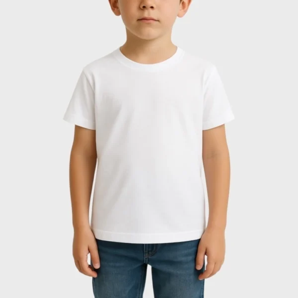 REMERA BLANCA DE NIÑO ALGODÓN PEINADO 24.1