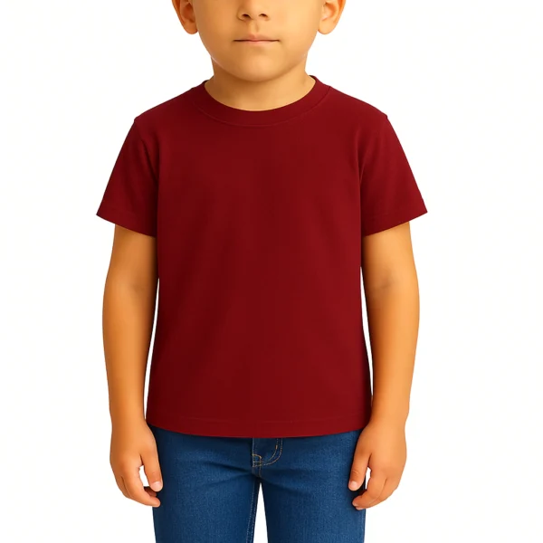 REMERA BORDO DE NIÑO ALGODÓN PEINADO