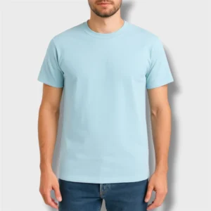 REMERA CELESTE ALGODÓN PEINADO