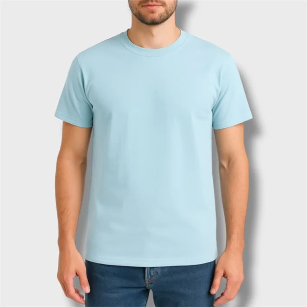 REMERA CELESTE ALGODÓN PEINADO