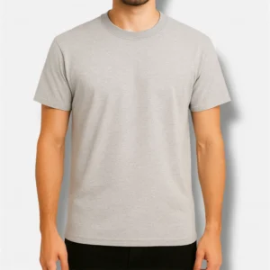 REMERA GRIS MELANGE ALGODÓN PEINADO