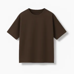 REMERA MARRÓN OSCURO OVERSIZE ALGODÓN PEINADO