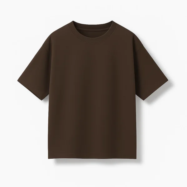 REMERA MARRÓN OSCURO OVERSIZE ALGODÓN PEINADO