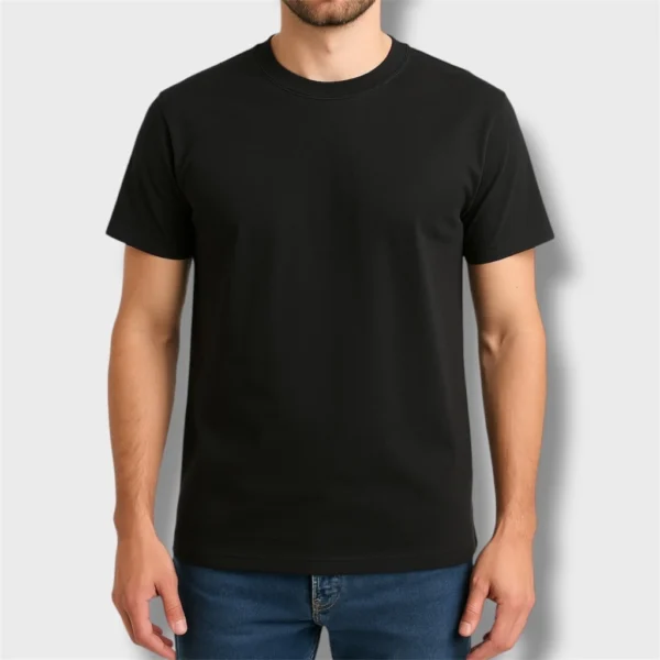 REMERA NEGRA ALGODÓN PEINADO 24.1