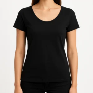 REMERA NEGRA MUJER PEINADO