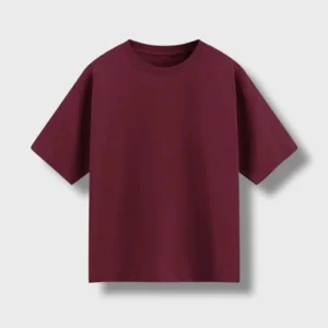REMERA OVERSIZE BORDO ALGODÓN PEINADO