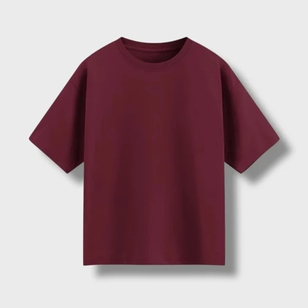 REMERA OVERSIZE BORDO ALGODÓN PEINADO