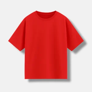REMERA ROJA OVERSIZE PEINADO