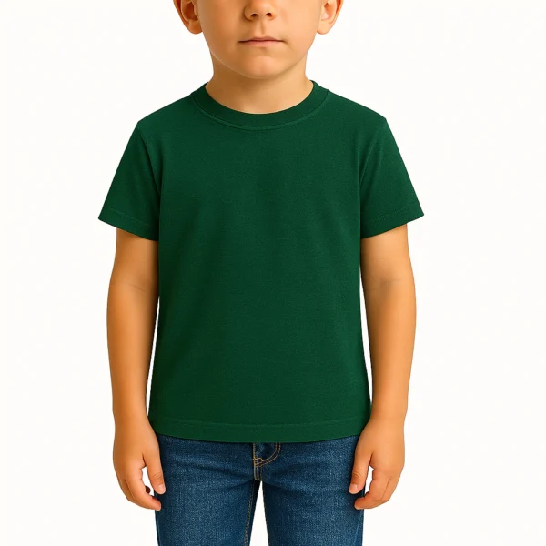 REMERA VERDE INGLES DE NIÑO ALGODÓN PEINADO