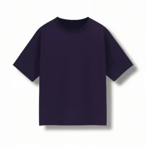 REMERA VIOLETA OSCURO OVERSIZE ALGODÓN PEINADO